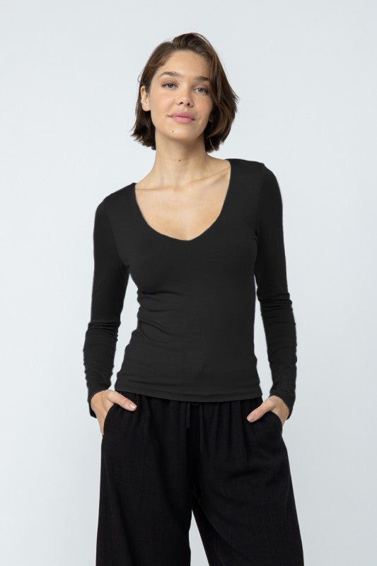 Tight Fit Layering Long Sleeve Tops