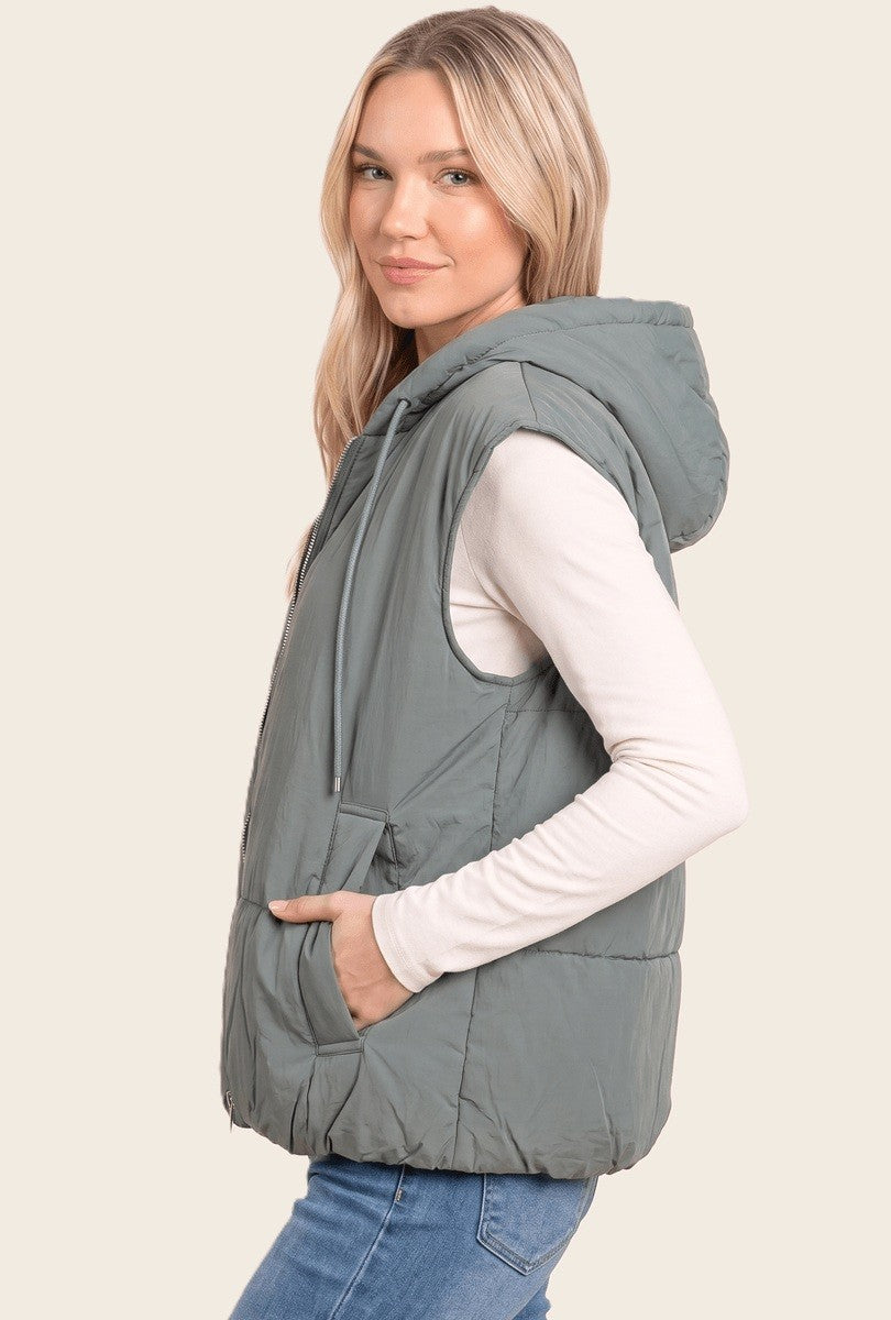 Dusty Jade Bubble Vest