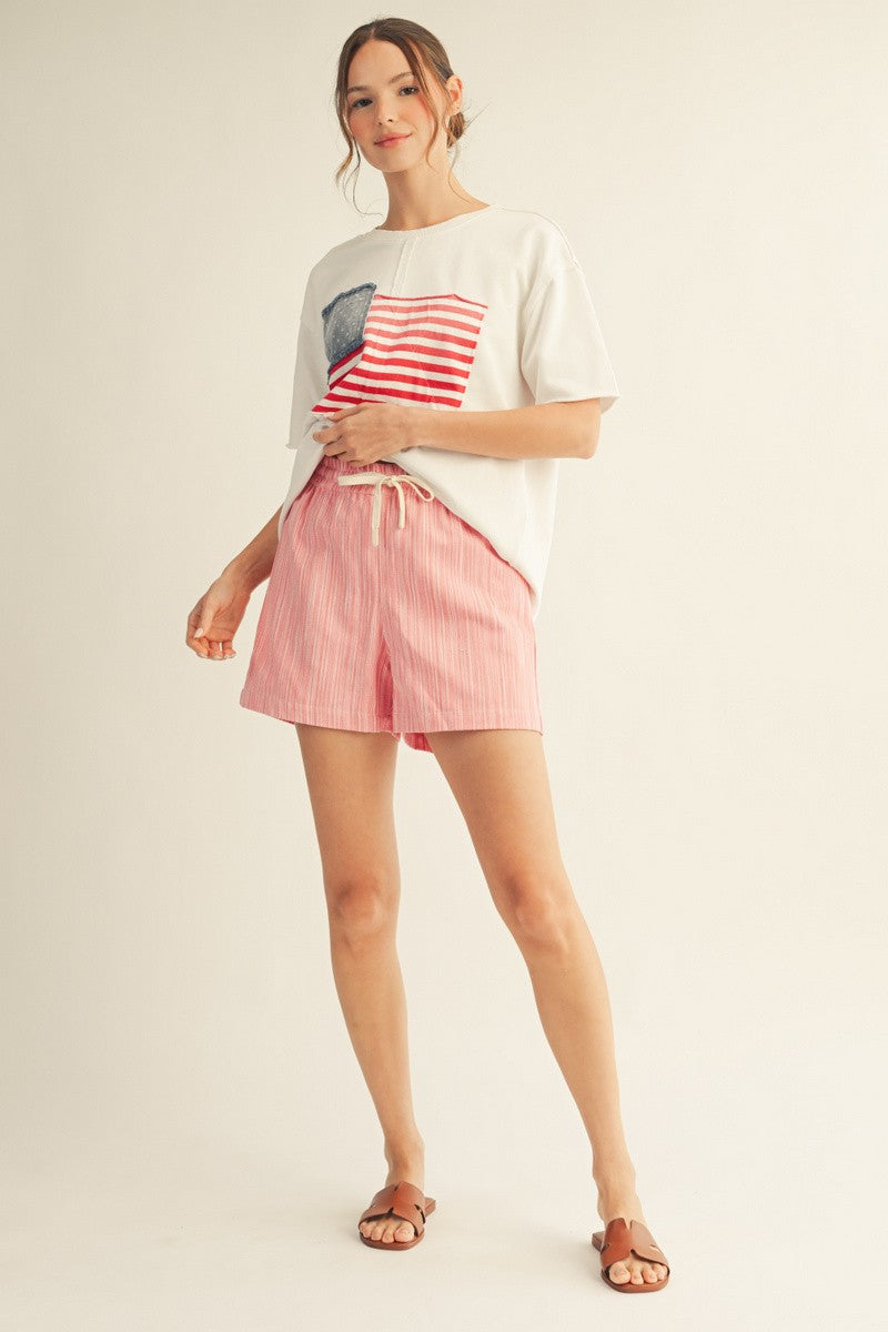 American Flag Patched Tee