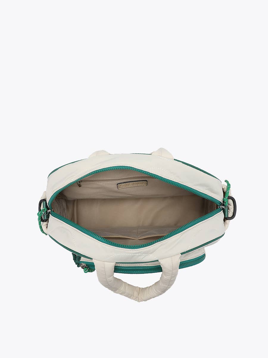 Banks Pickleball Two-Tone Duffle Bag: Off White/Green
