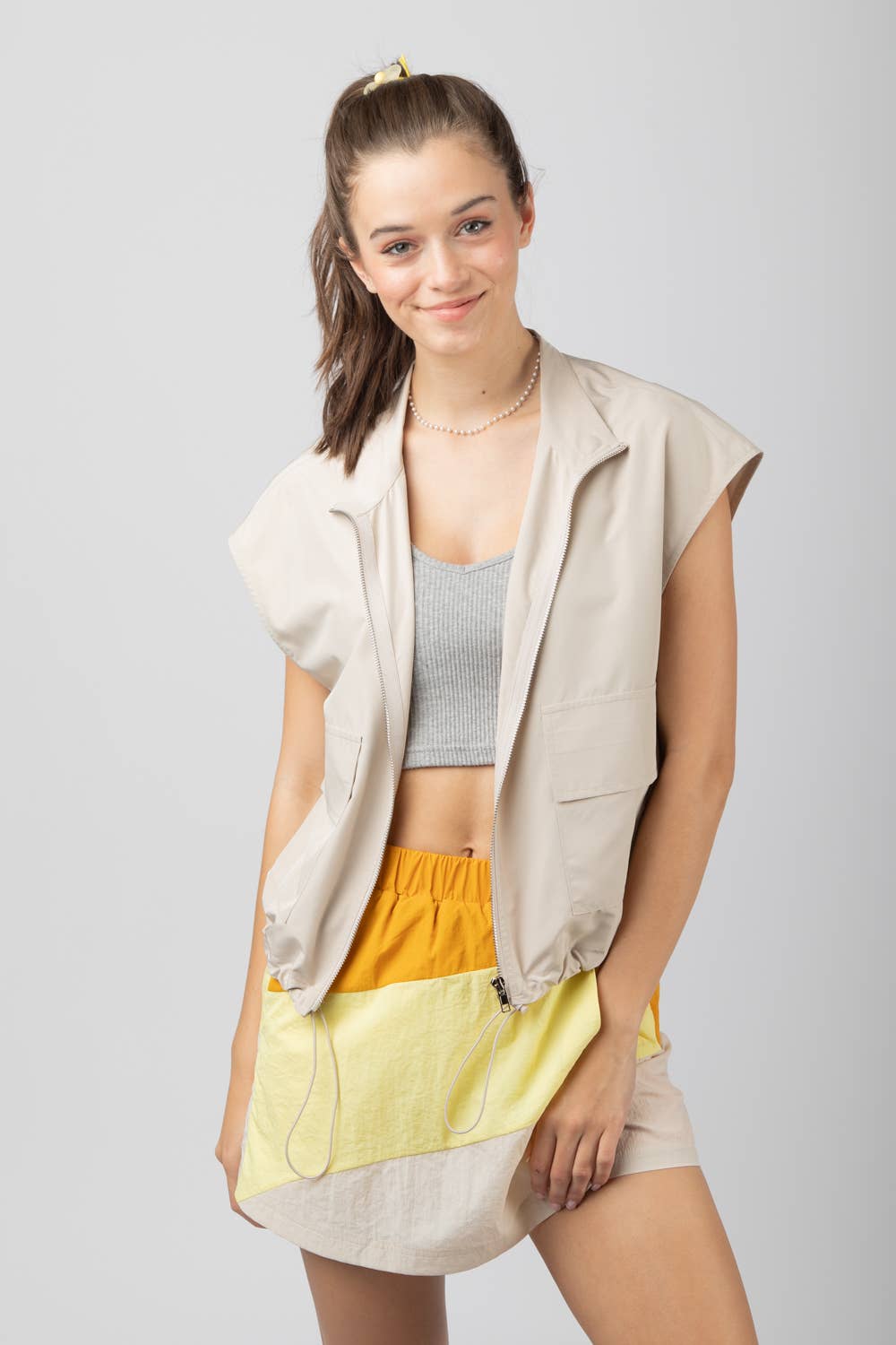 Tee Time Wind Breaker Top in Sage