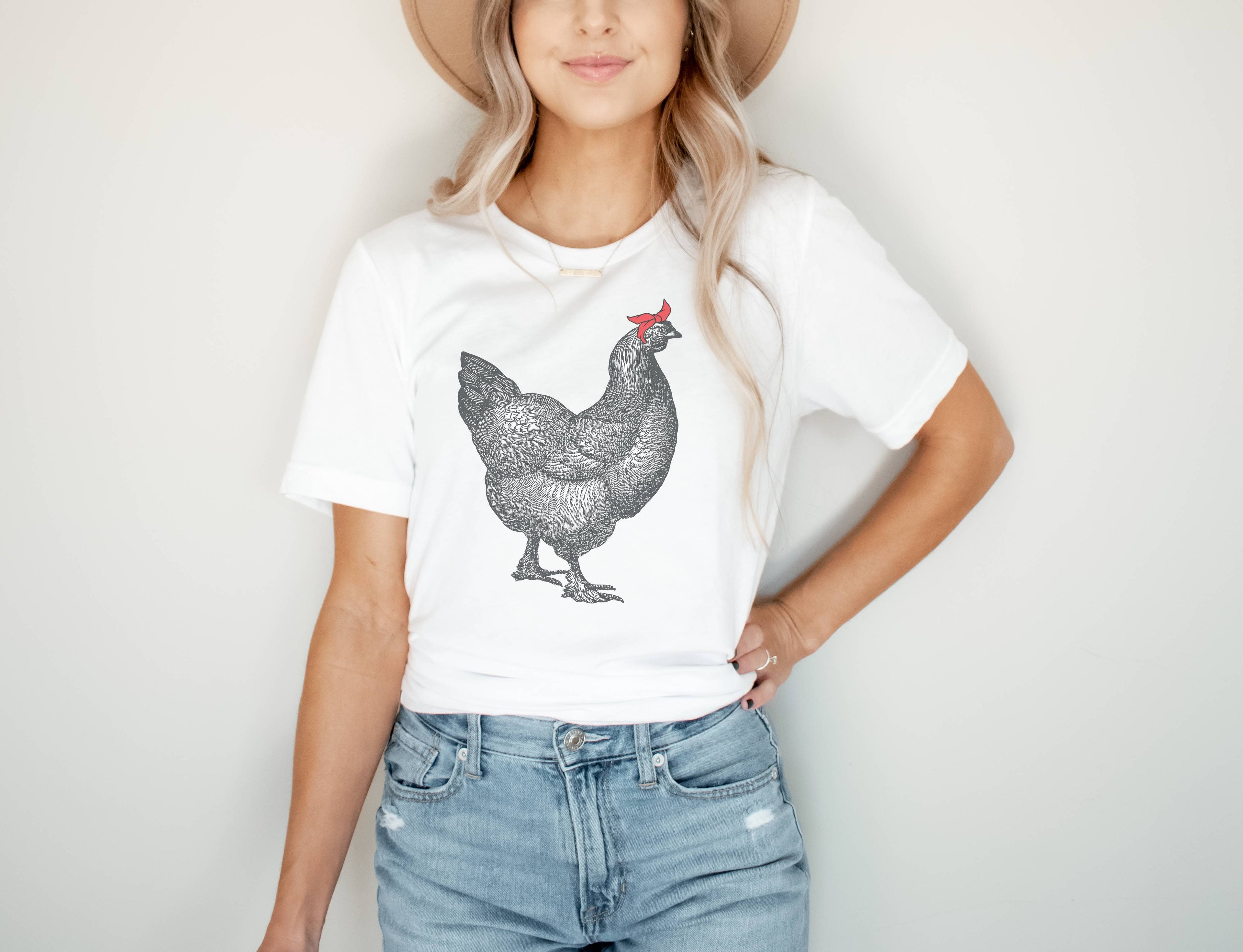 Chicken with Bandana Graphic Tee | Women&
