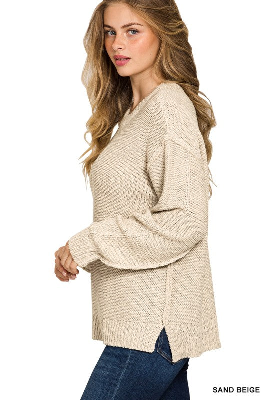 Carter Bone Outside Seam Sweater