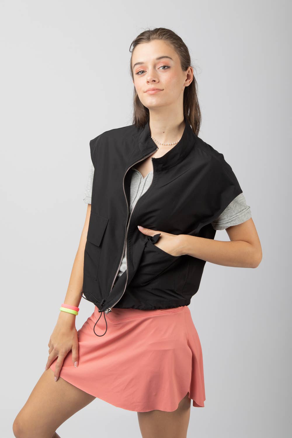 Tee Time Wind Breaker Top in Sage