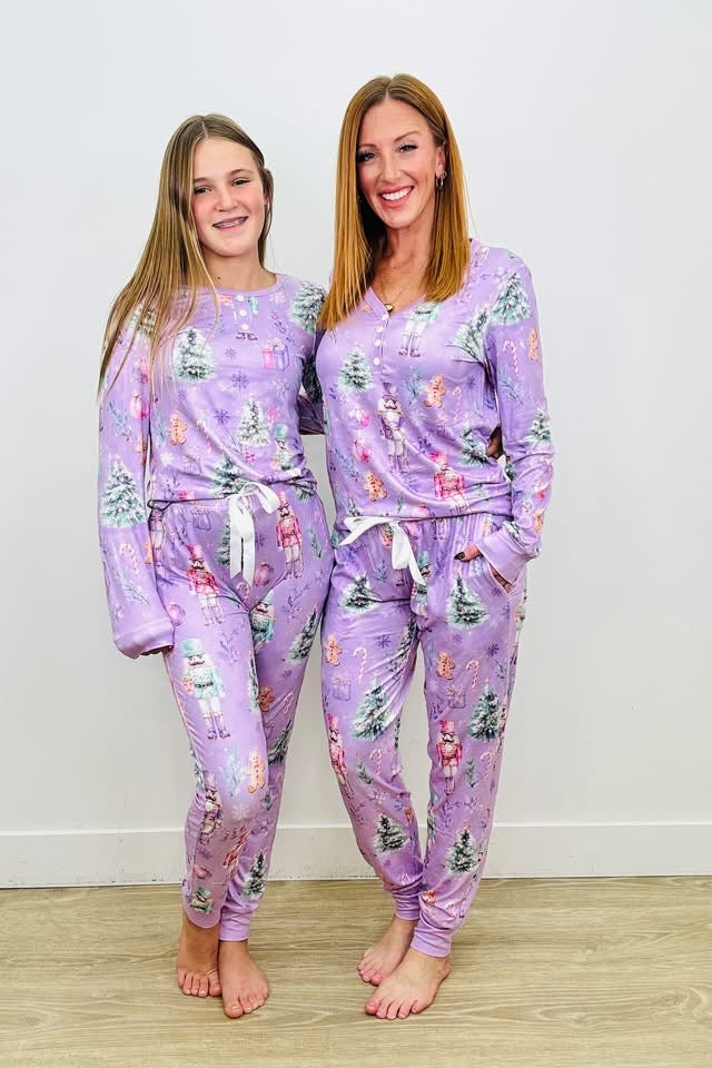 •PREORDER• Littles or Ladies Purple Nutcracker Pajamas