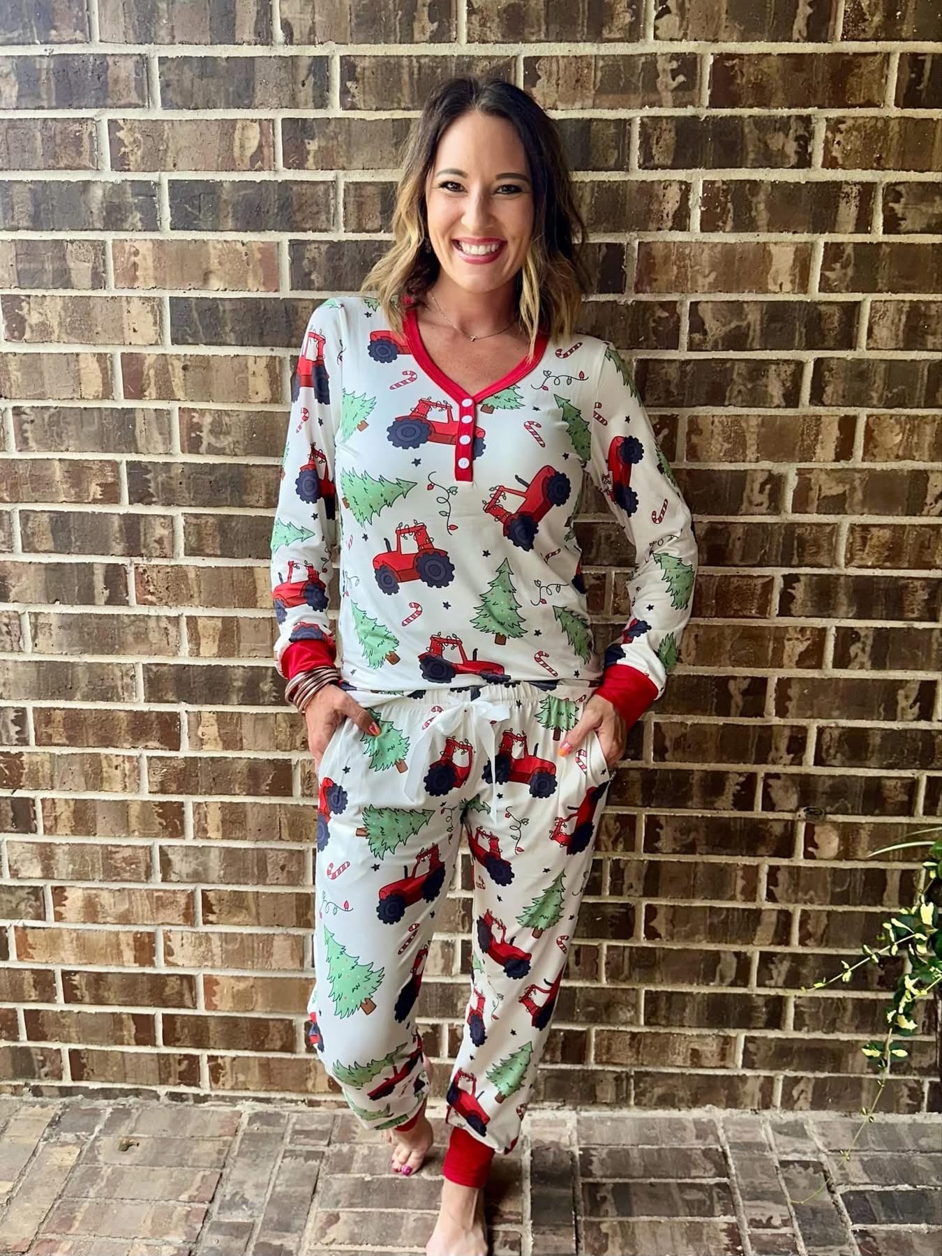 PREORDER • Tractor Ladies and Littles Christmas Pjs