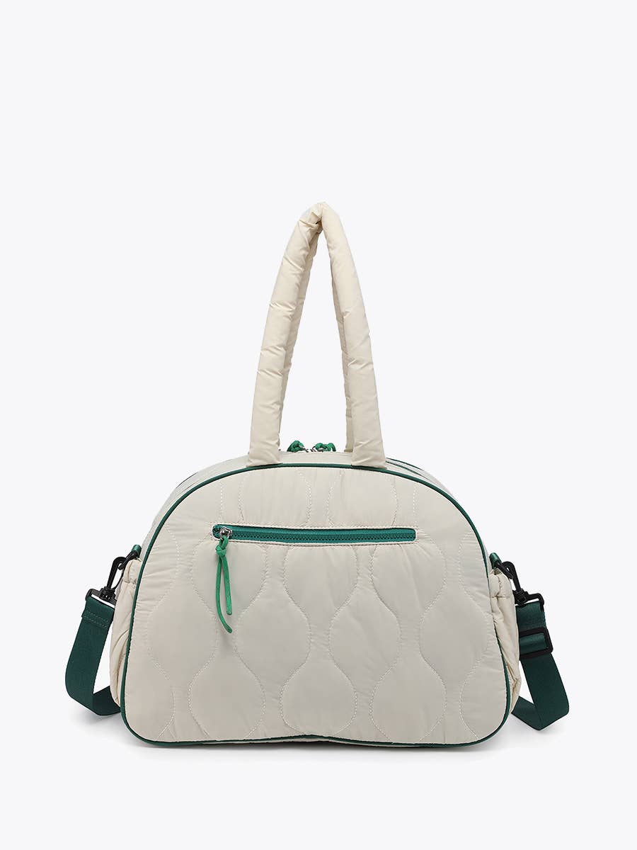 Banks Pickleball Two-Tone Duffle Bag: Off White/Green