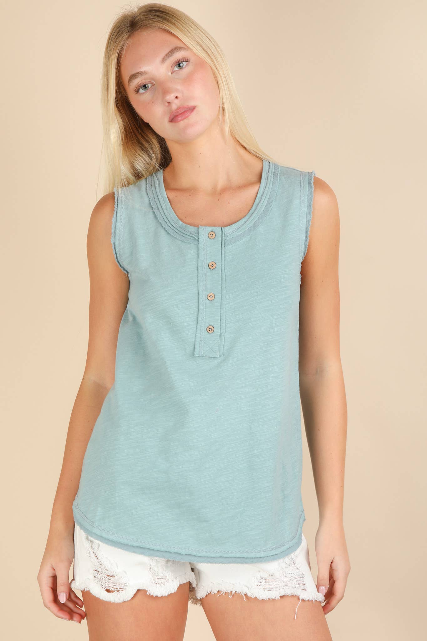 Blake Mint Sleeveless Comfy Top