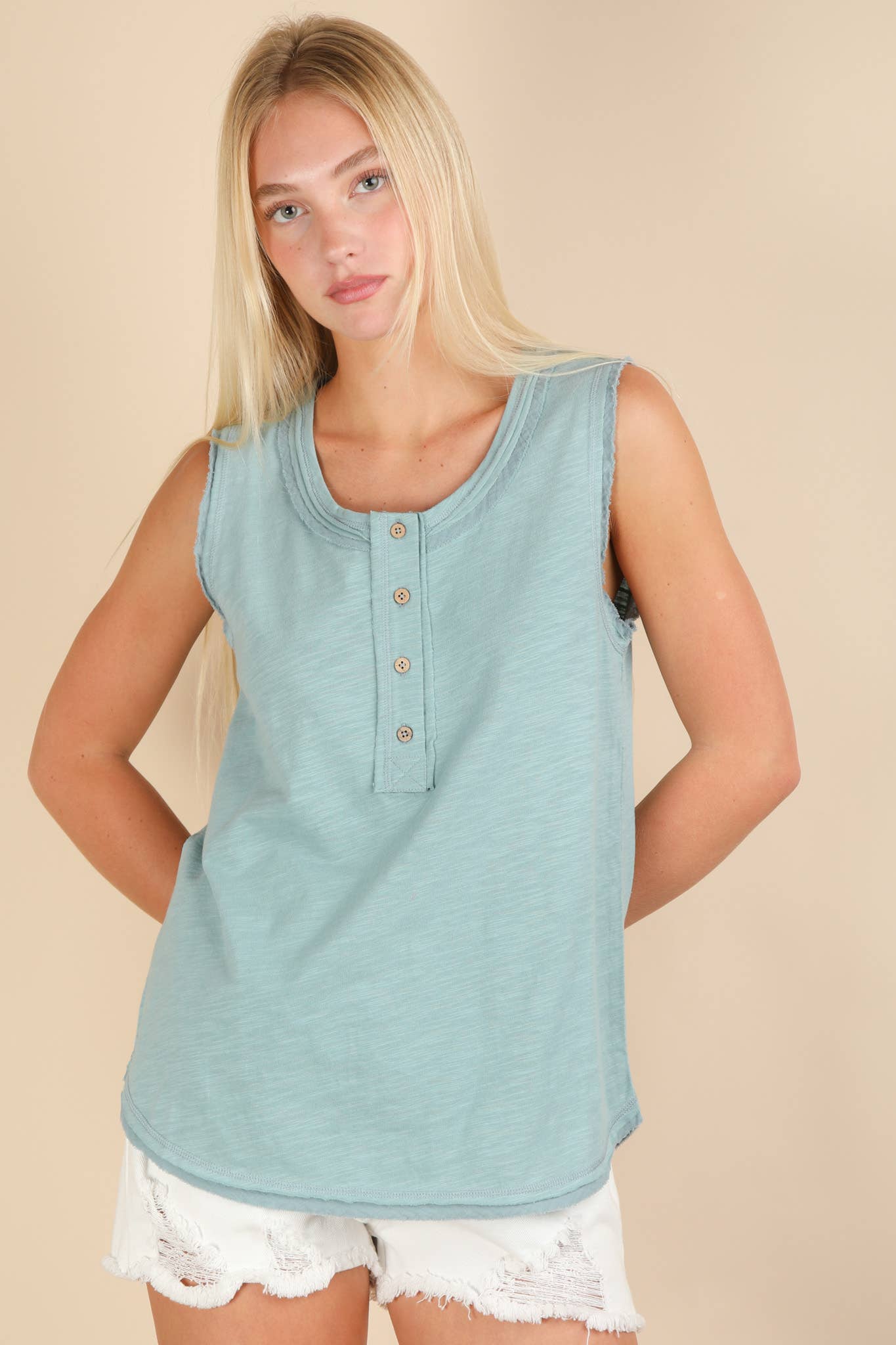 Blake Mint Sleeveless Comfy Top