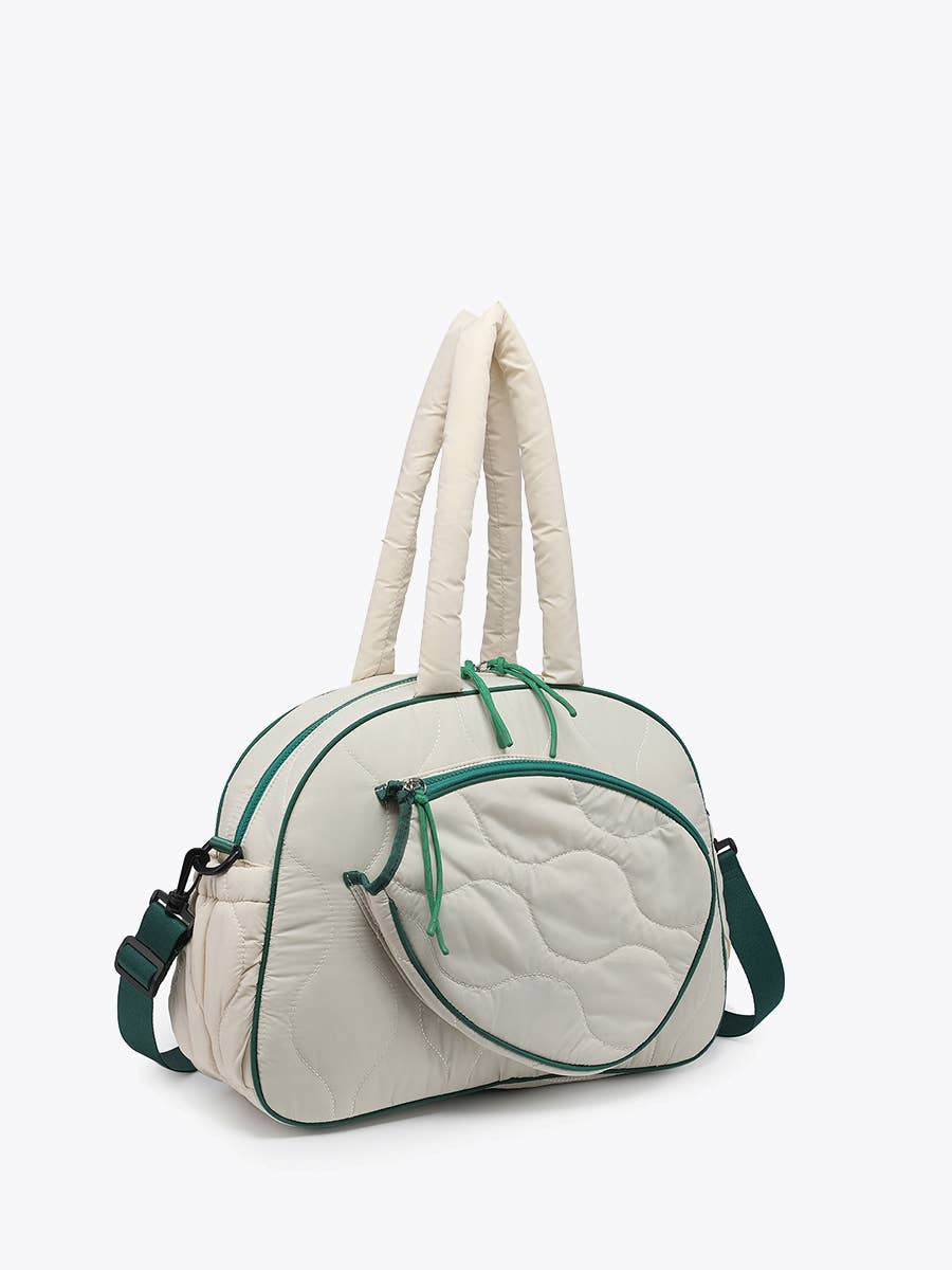 Banks Pickleball Two-Tone Duffle Bag: Off White/Green