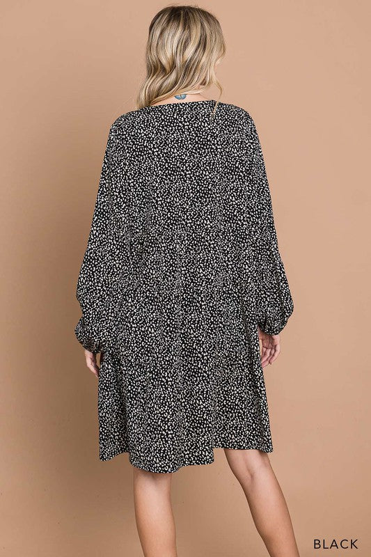 Rania Black Tiered Dress in