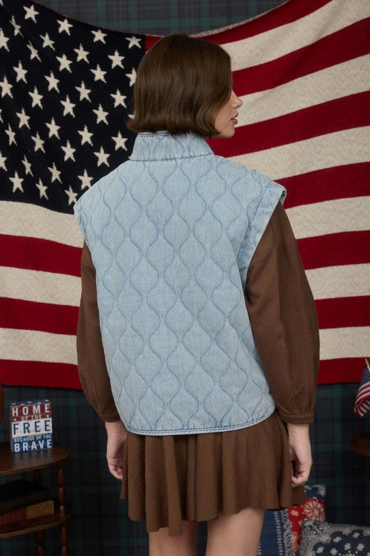 Times Faster Denim Vest