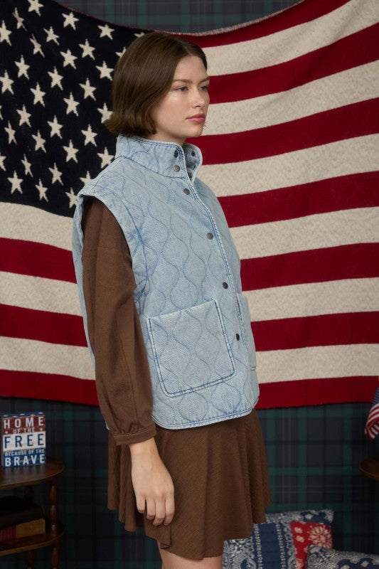 Times Faster Denim Vest