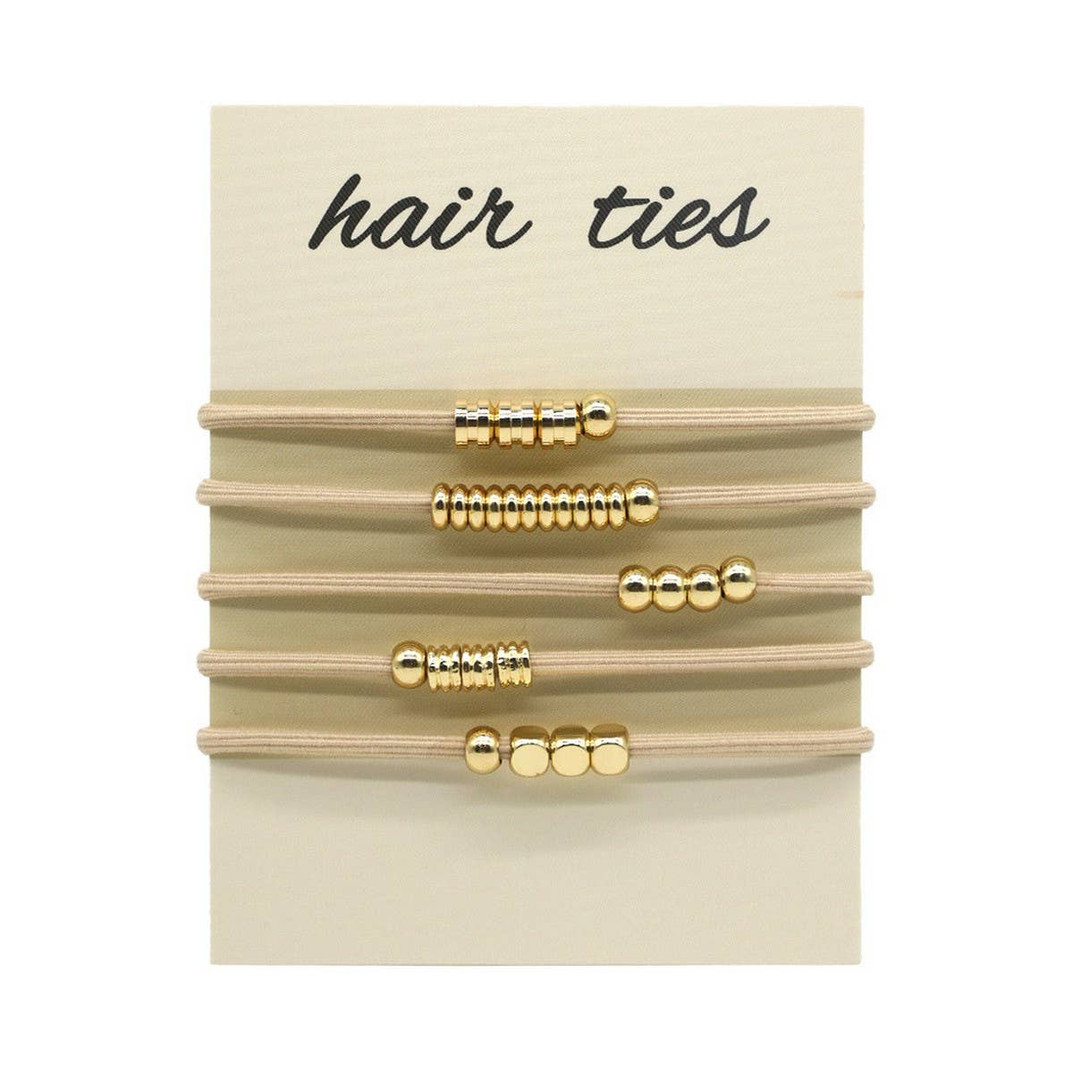 Beaded Boho Hair Ties Black