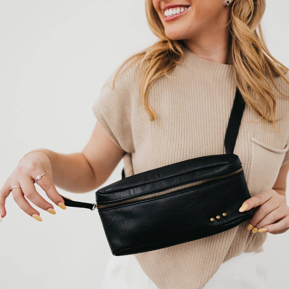 Whitley Waist Crossbody Bag in Black