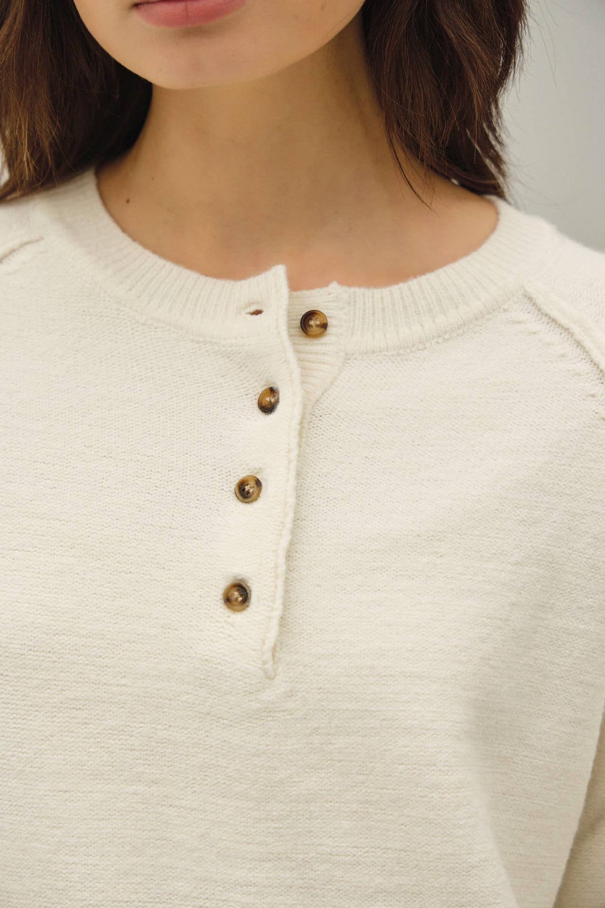 ALPINE ULTRA COZY HENLEYED SWEATER TOP