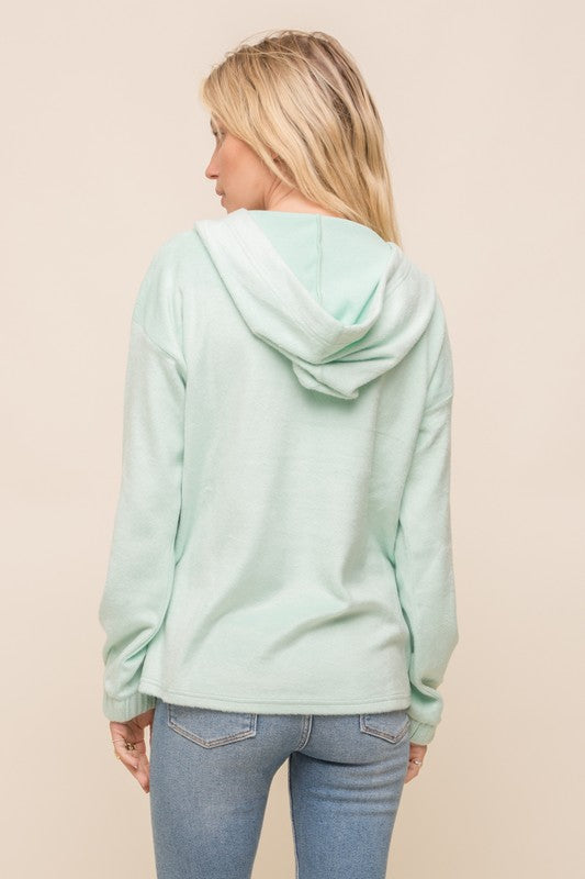 Cozy Mint Fleece Hoodie