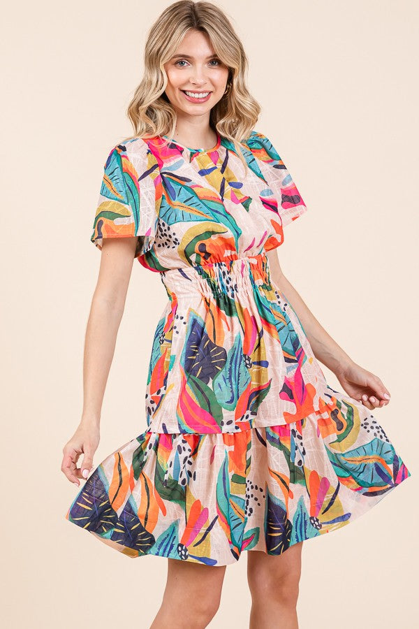 Katherine Tropical Floral Dress