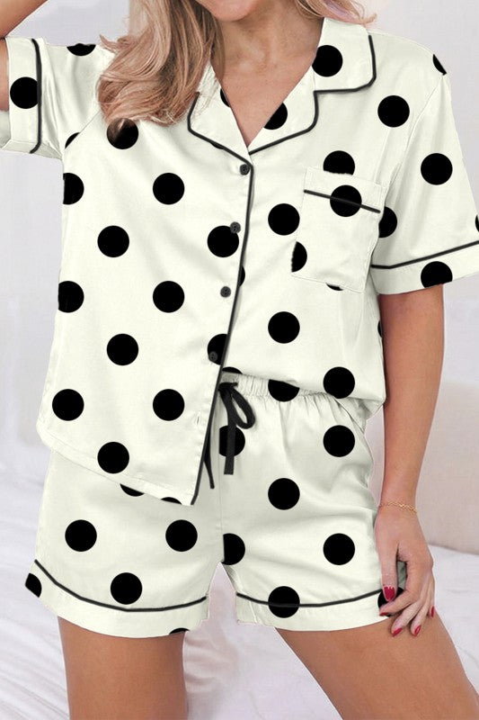 Polka Dot PJ Shorts Set