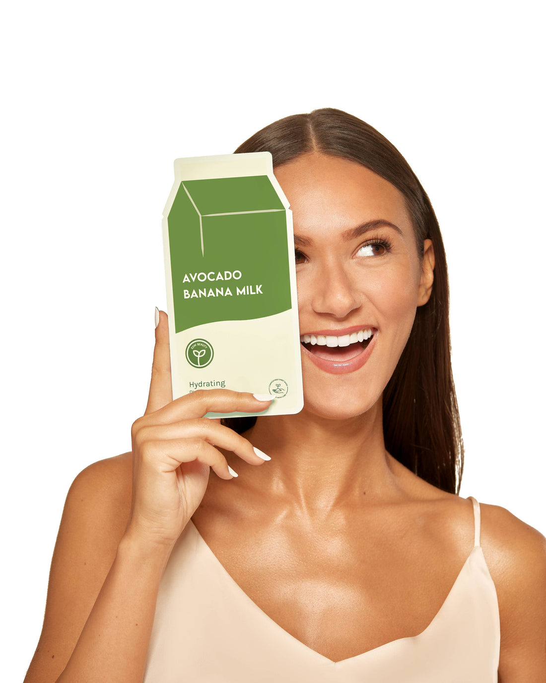 Avocado Banana Milk Hydrating Plant-Based Milk Sheet Mask: With Peg Hole