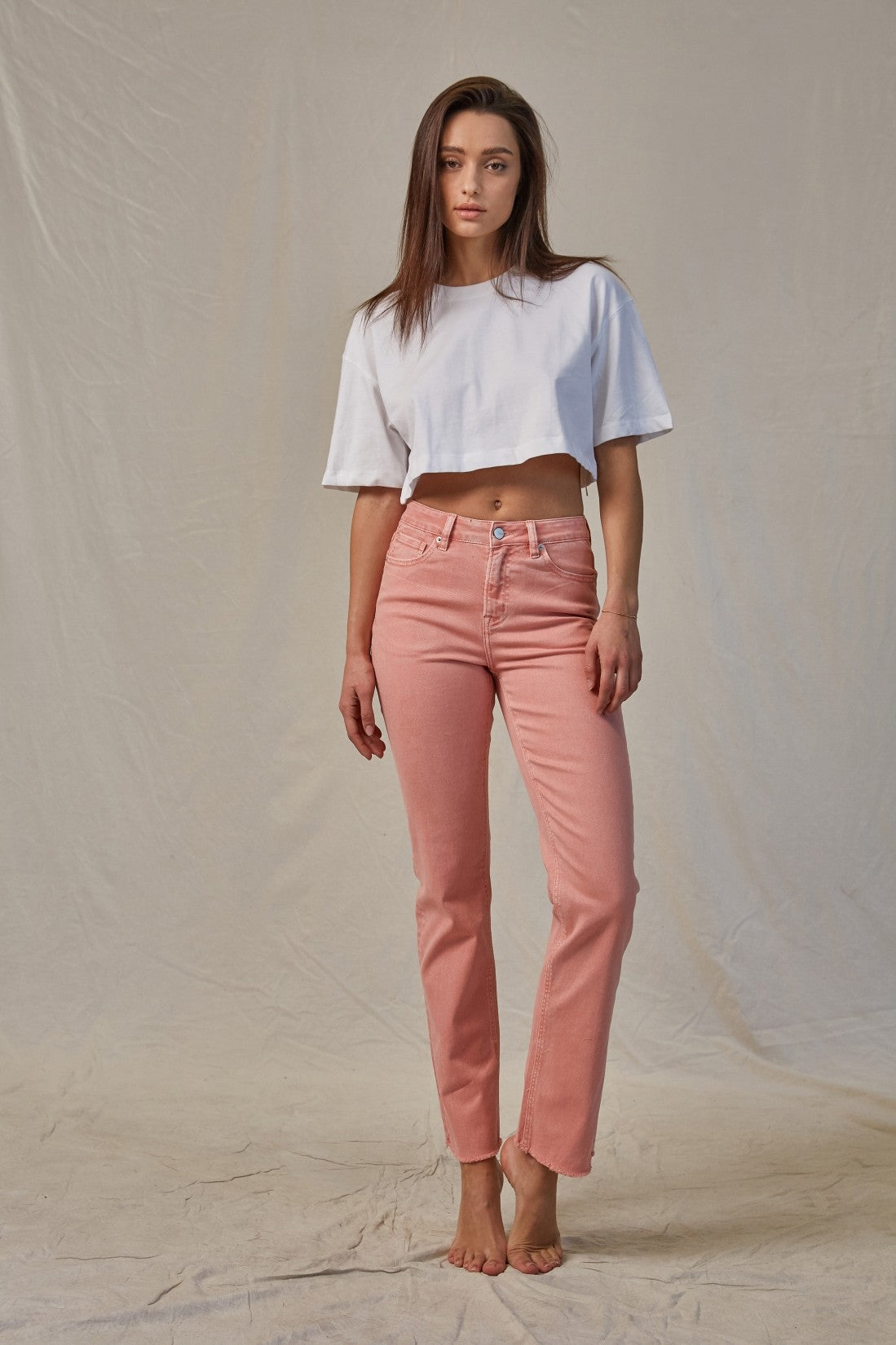 MICA Peachy Pink High Rise Jeans