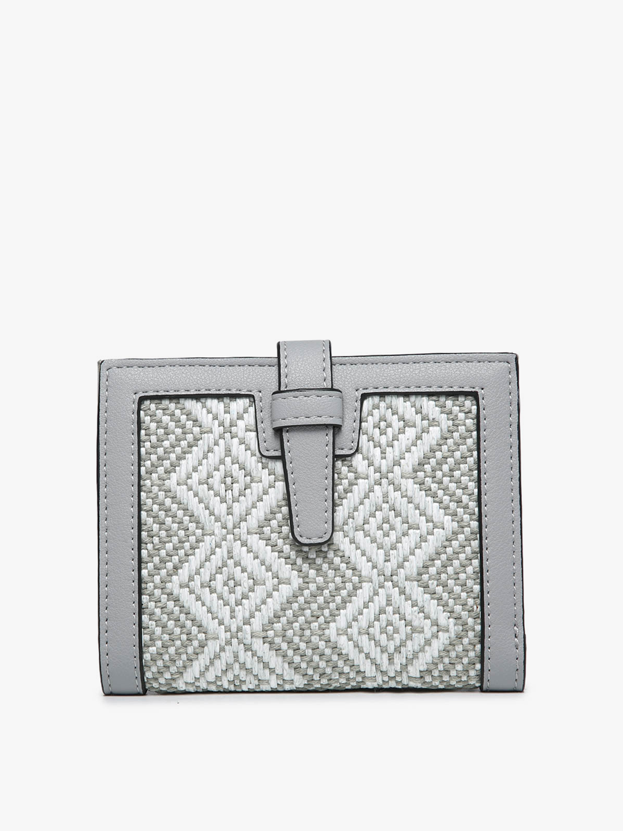Bessie Canvas Wallet w/ Slip Closure: Arrowhead-Black