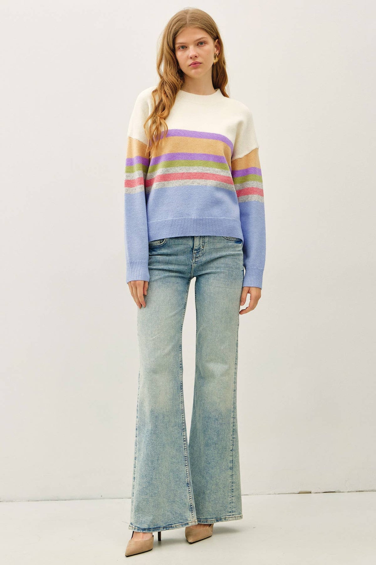 Lauren MULTI COLOR BLOCKED SWEATER