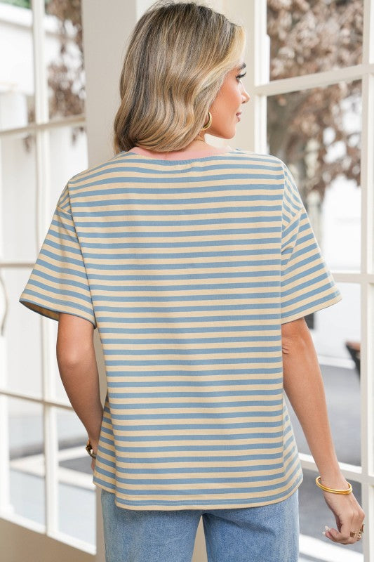 Breyer Blue Striped Tee