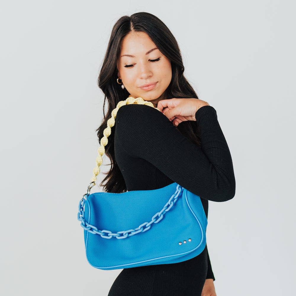 Oh So Neon Crossbody Shoulder Bag: Blue