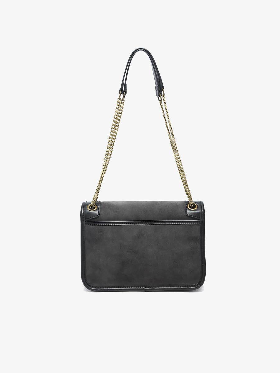 Nola Convertible Suede Crossbody Bag: Espresso