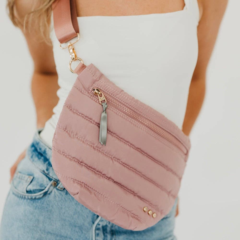 Jolie Puffer Bum Bag: Light Denim