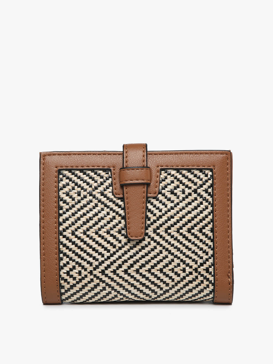 Bessie Canvas Wallet w/ Slip Closure: Arrowhead-Black