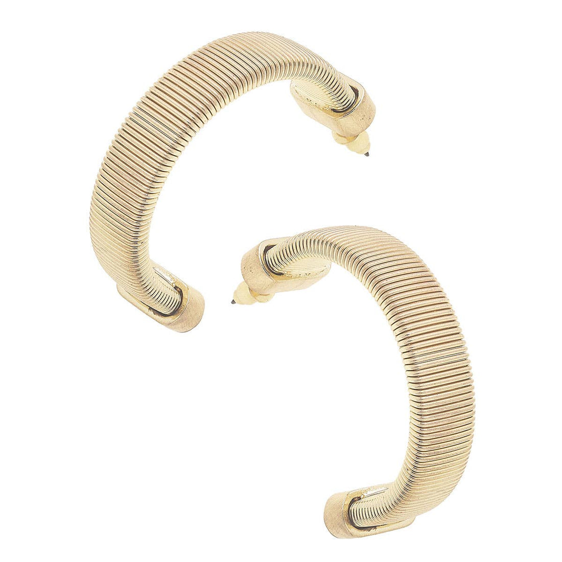 Winston Watchband Hoop Earrings: Satin Silver