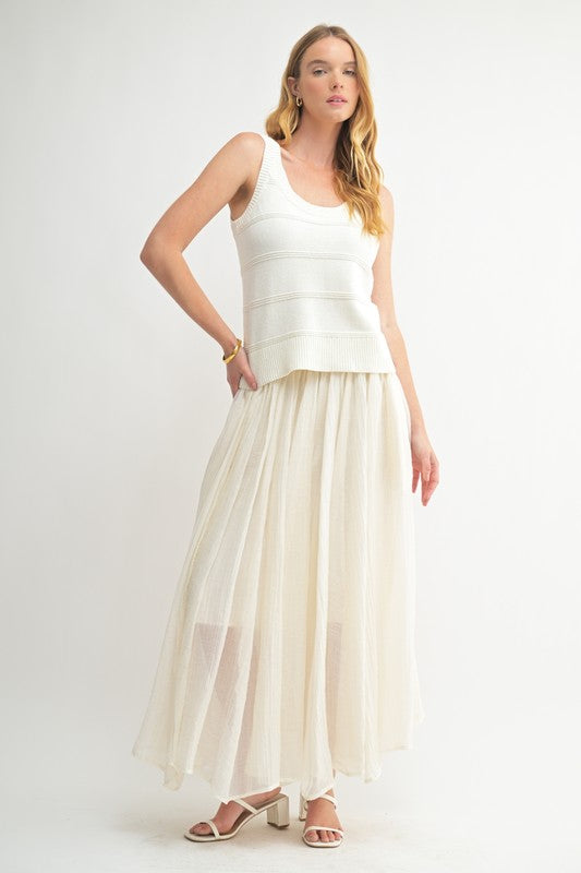 Classic Chic Cream Sweater Tank