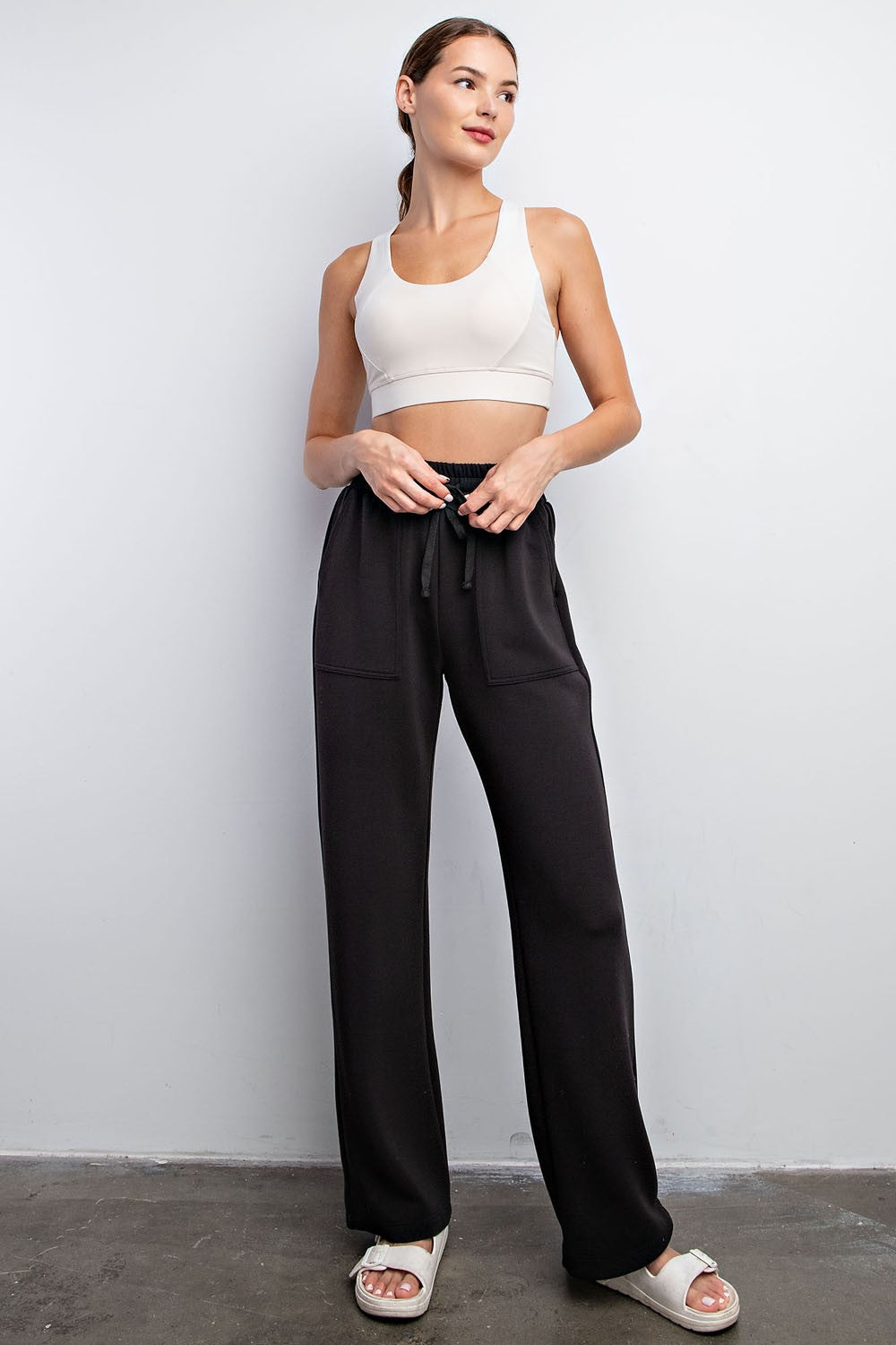 Run Straight Home Pants in Black