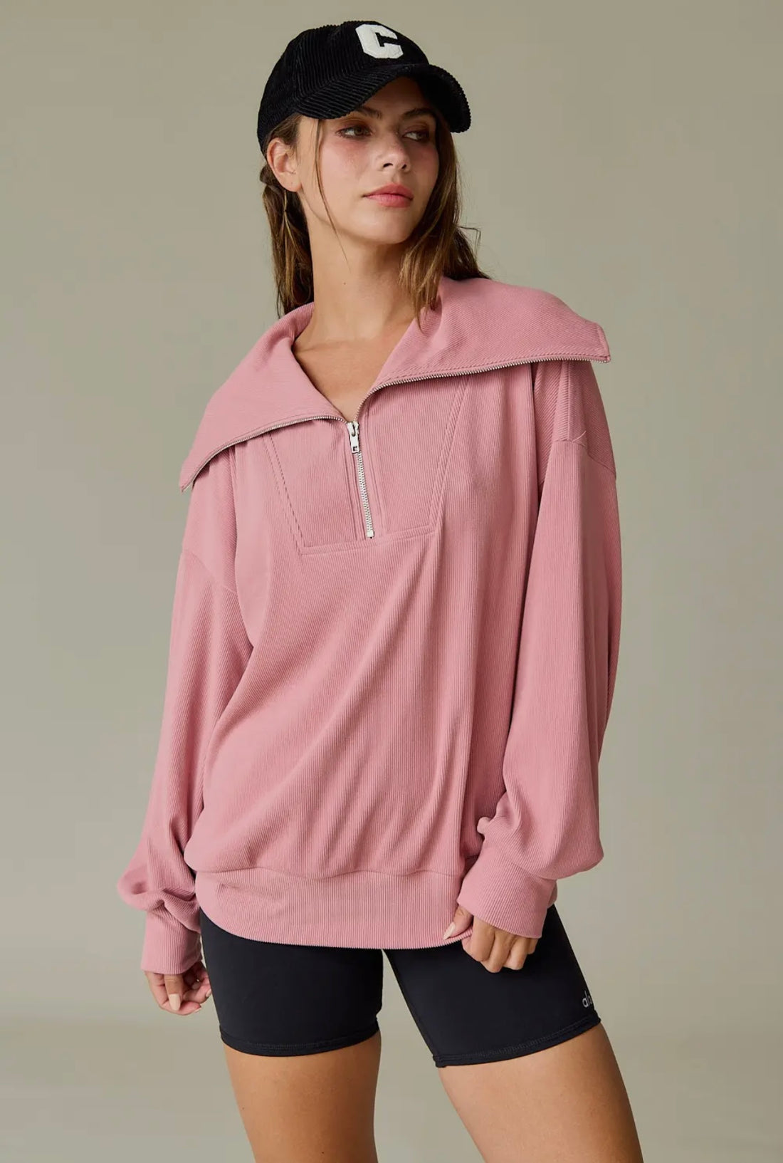 Emilia Soft Ribbed Pullover Sweatshirt