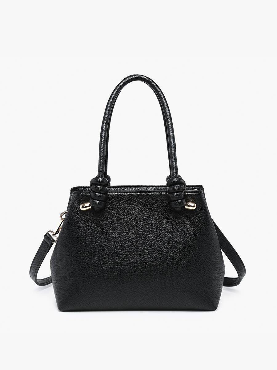 Blair Classic Satchel w/ Knotted Handles &amp; Long Strap: Dark Slate