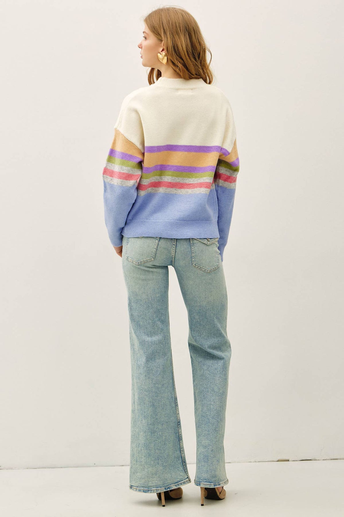 Lauren MULTI COLOR BLOCKED SWEATER