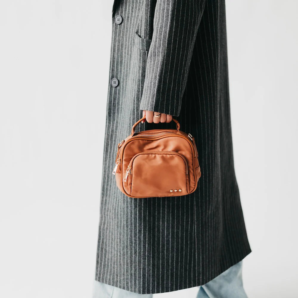 Nisha Nylon Crossbody- Brown or Taupe