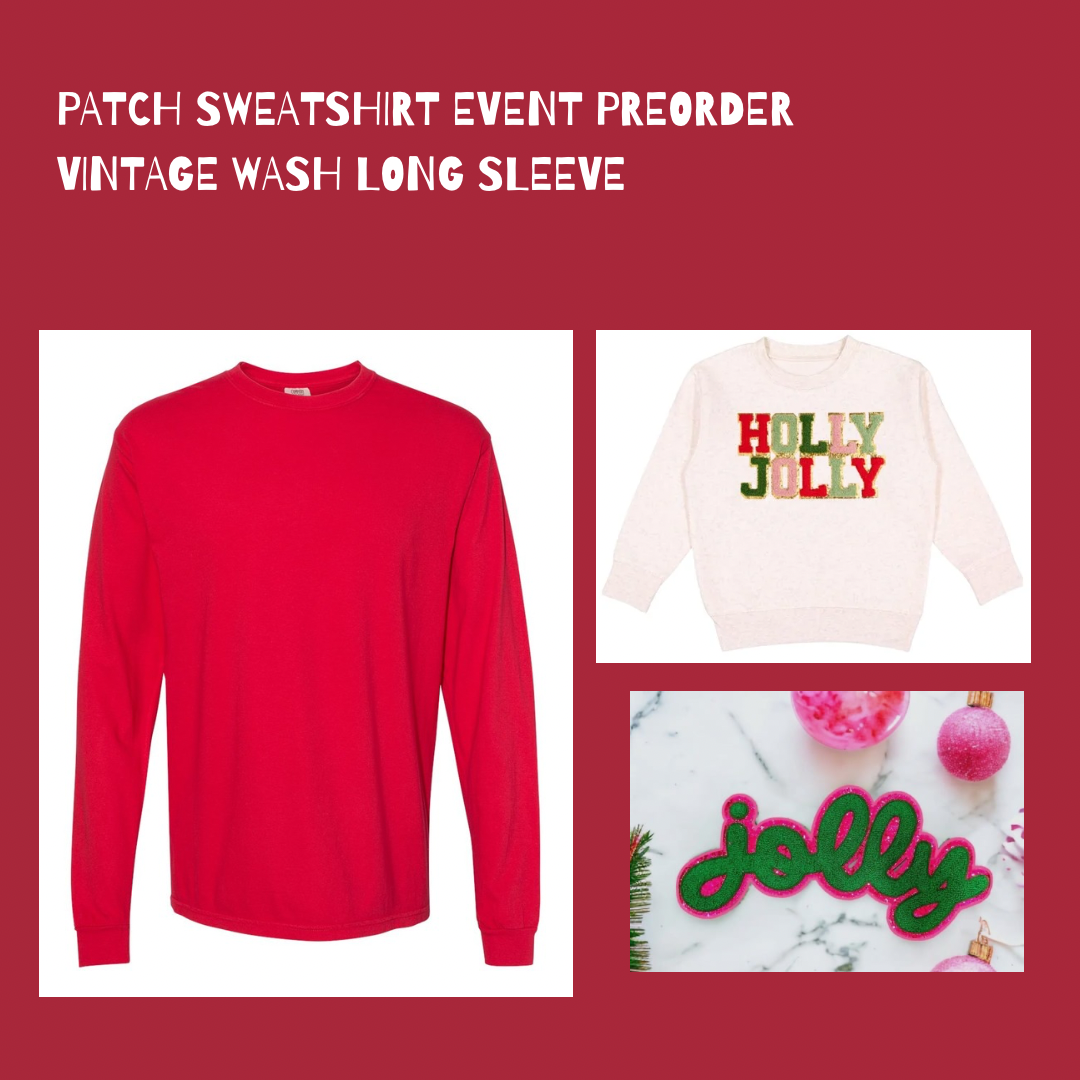 RESERVATION Christmas Patch Event- Vintage Long Sleeve Tee