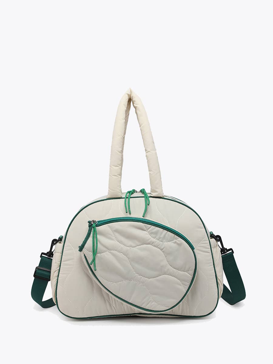 Banks Pickleball Two-Tone Duffle Bag: Off White/Green