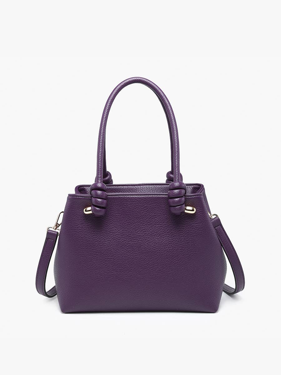 Blair Classic Satchel w/ Knotted Handles &amp; Long Strap: Dark Slate