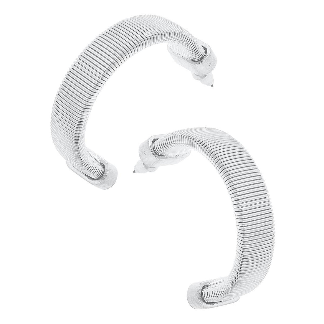 Winston Watchband Hoop Earrings: Satin Silver