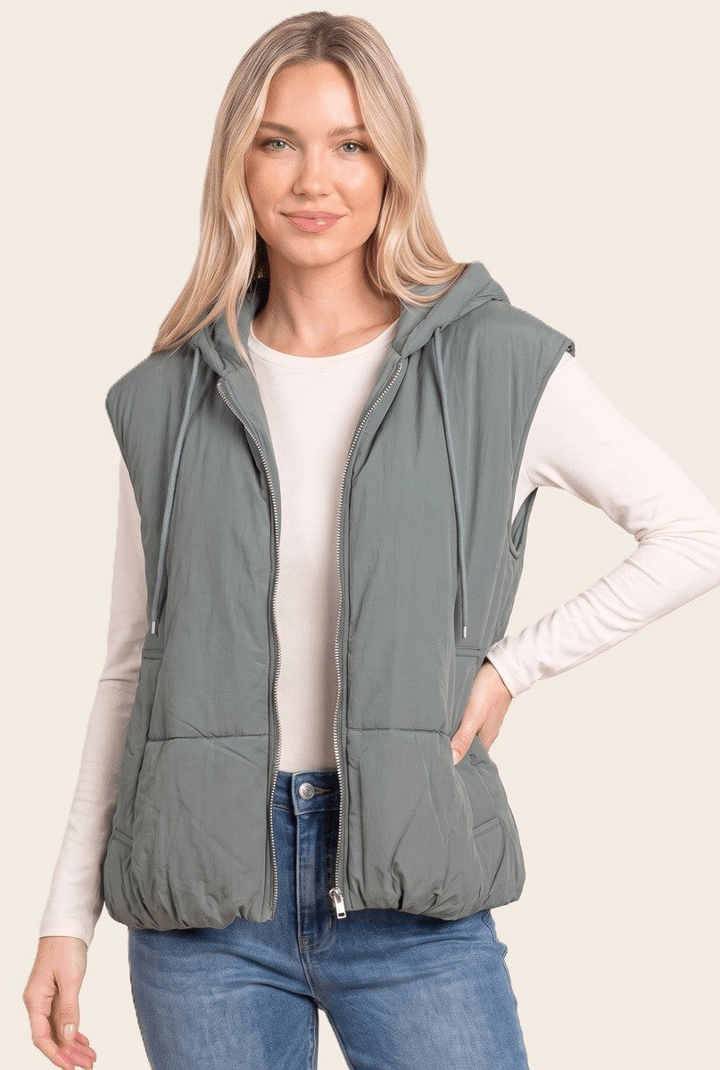 Dusty Jade Bubble Vest