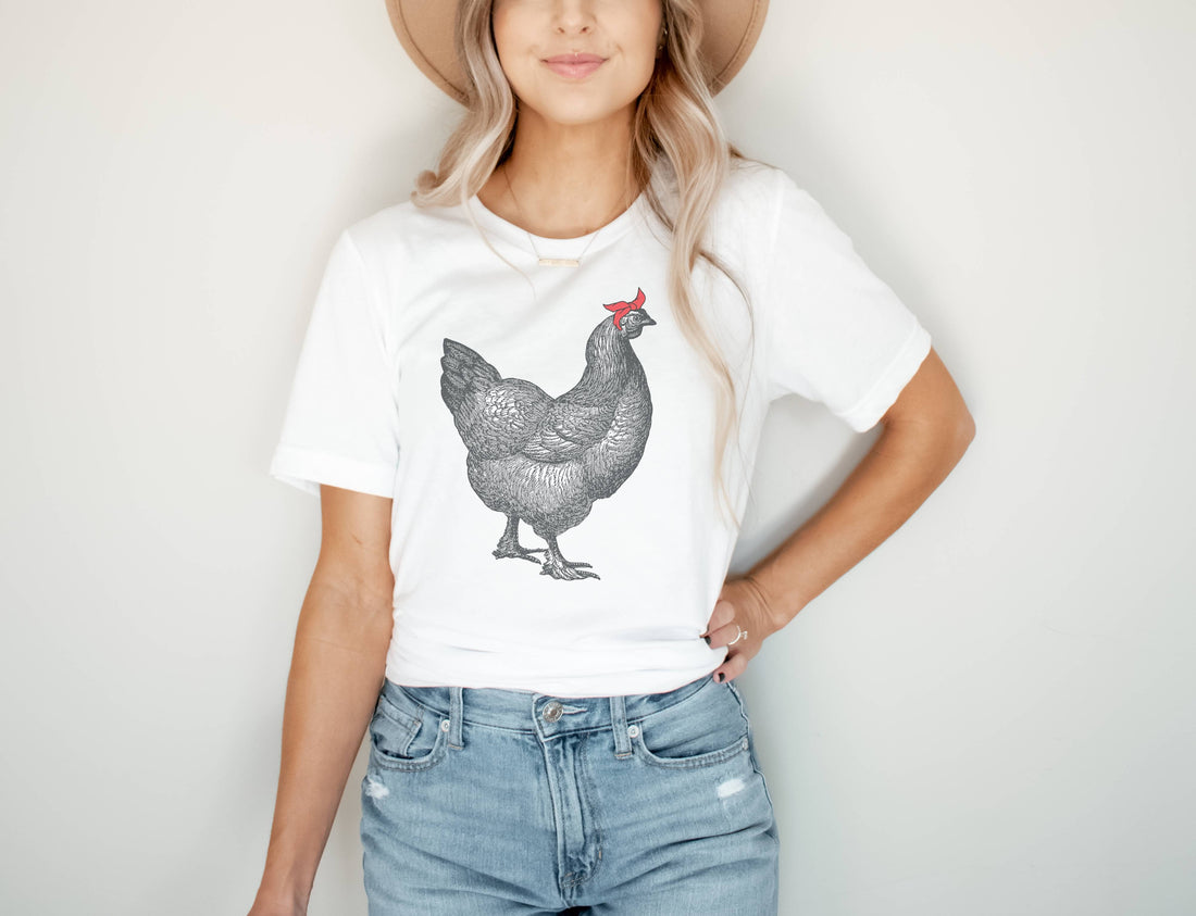 Chicken with Bandana Graphic Tee | Women&