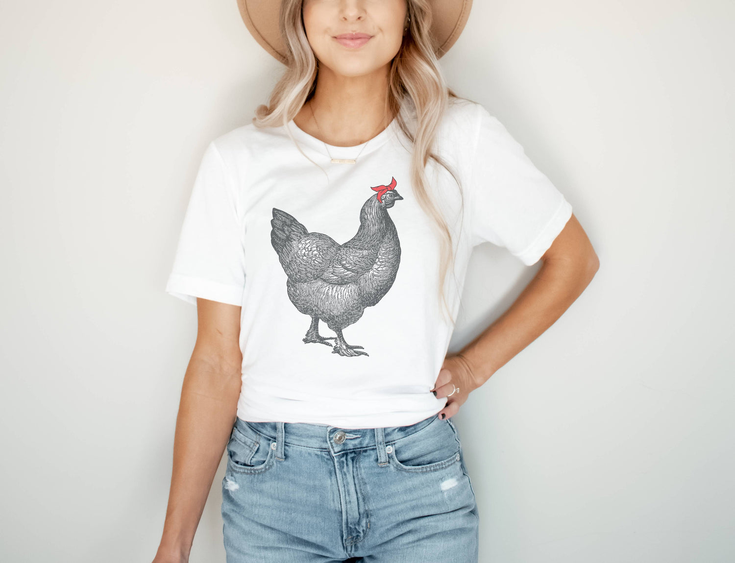 Chicken with Bandana Graphic Tee | Women&