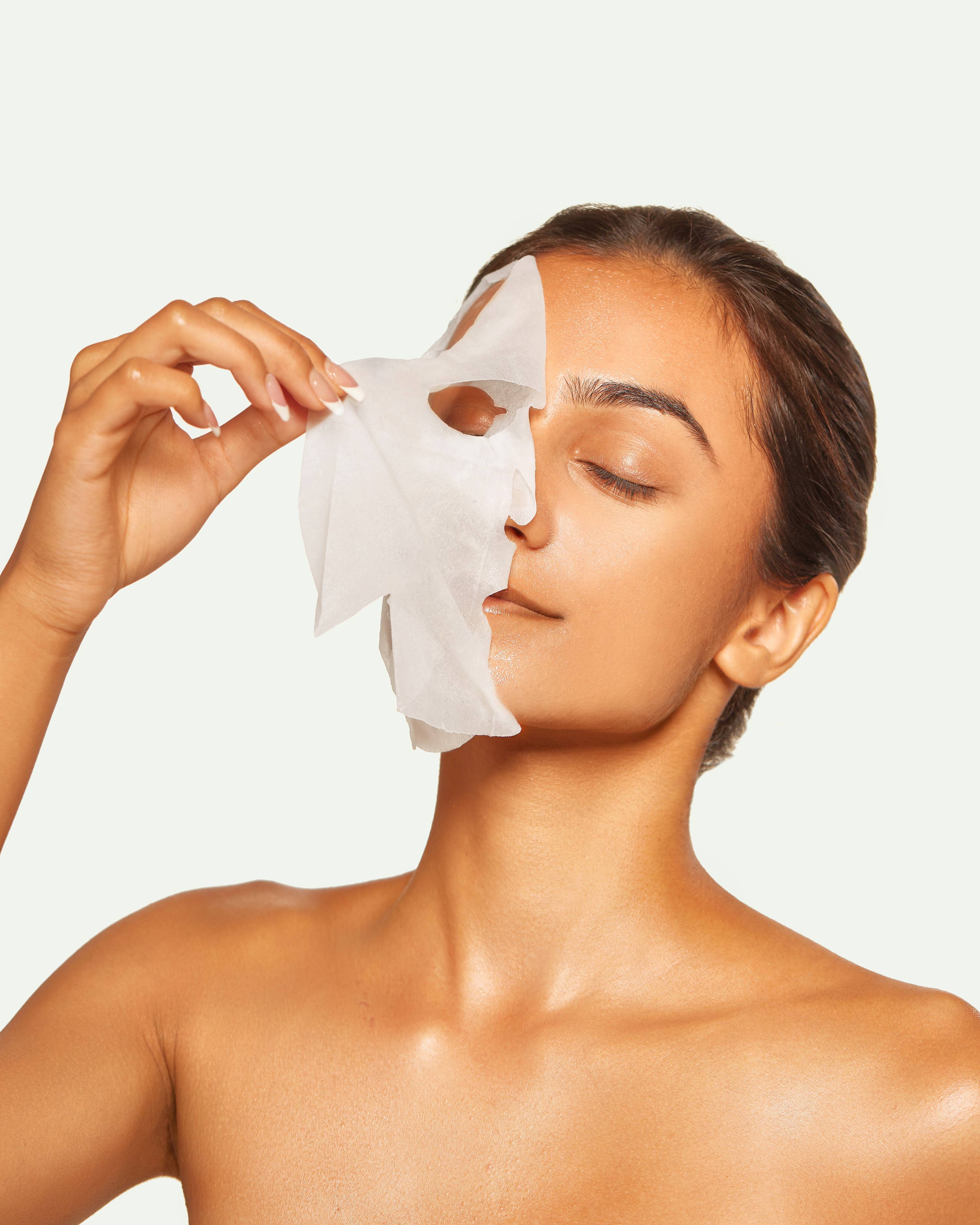 Avocado Banana Milk Hydrating Plant-Based Milk Sheet Mask: With Peg Hole