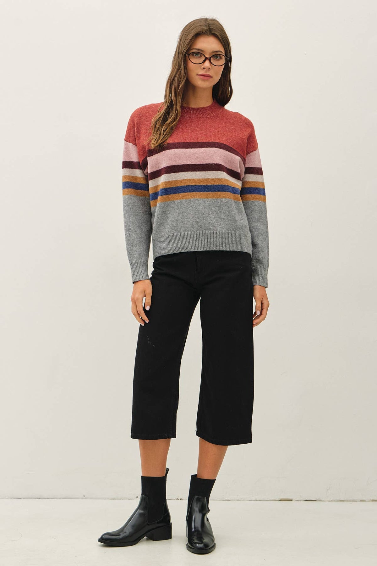 Lauren MULTI COLOR BLOCKED SWEATER