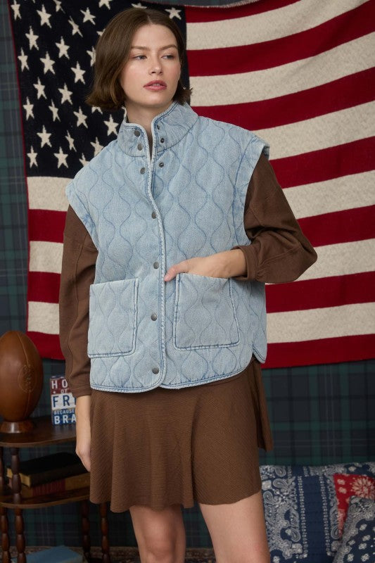Times Faster Denim Vest