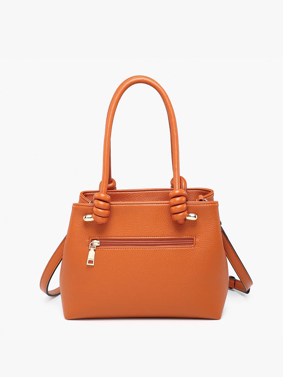 Blair Classic Satchel w/ Knotted Handles &amp; Long Strap: Dark Slate
